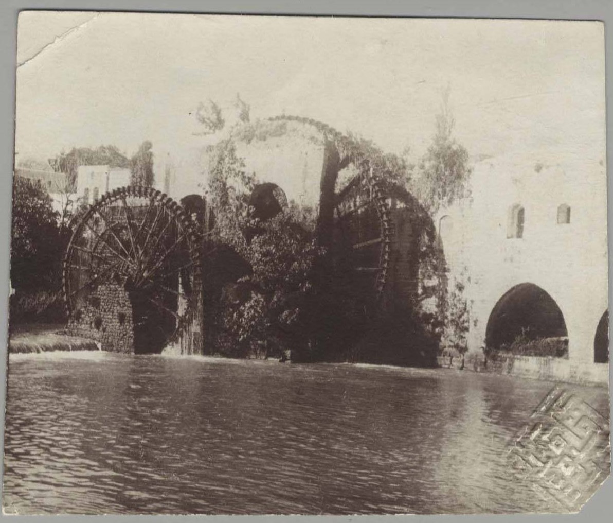 Dick view of water wheels on the Orontes River